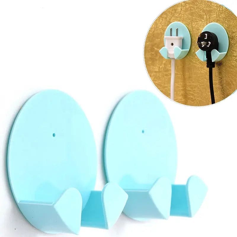 Set Of 2 Cuddle Hook, Self Adhesive Plug Holder, Multipurpose Wall Hook, Wall Plug Hook Bracket, Punch Power Cord Socket Hook, Household Practical Gum Hooks Set Of 2 Cuddle Hook, Self Adhesive Plug Holder, Multipurpose Wall Hook, Wall Plug Hook Bracket, Punch Power Cord Socket Hook, Household Practical Gum Hooks